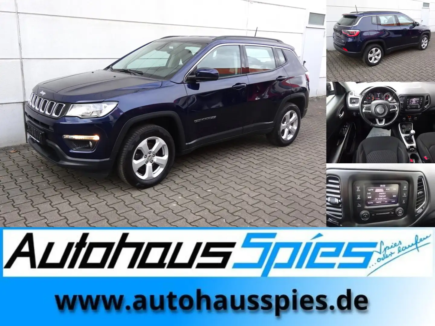 Jeep Compass 2.0 MultiJet  Longitude 4WD Alu17 DAB Tmat EURO6 Blau - 1