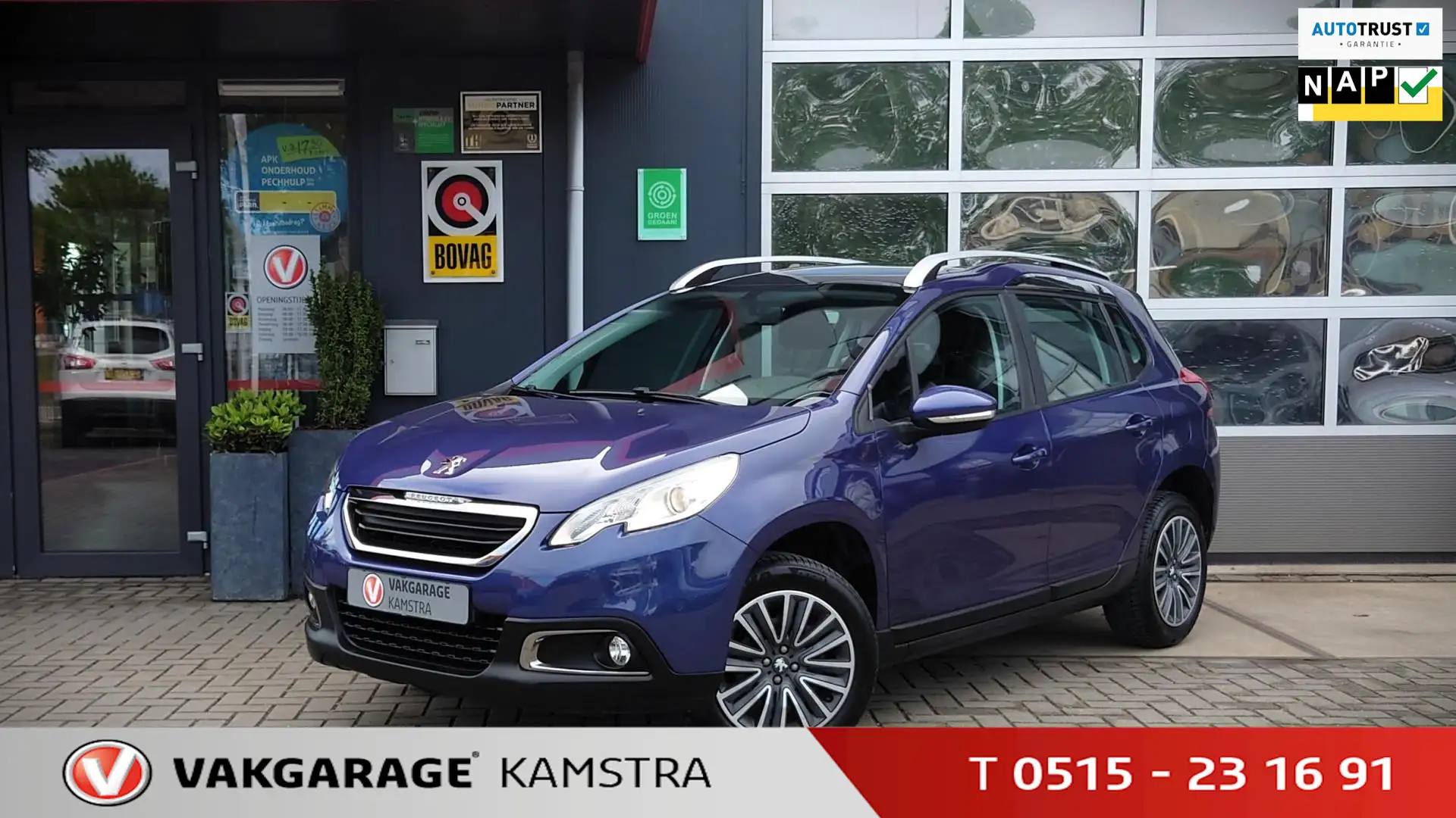Peugeot 2008 1.2 PureTech Active NAP Panodak/Navi/PDC/Airco Bleu - 1