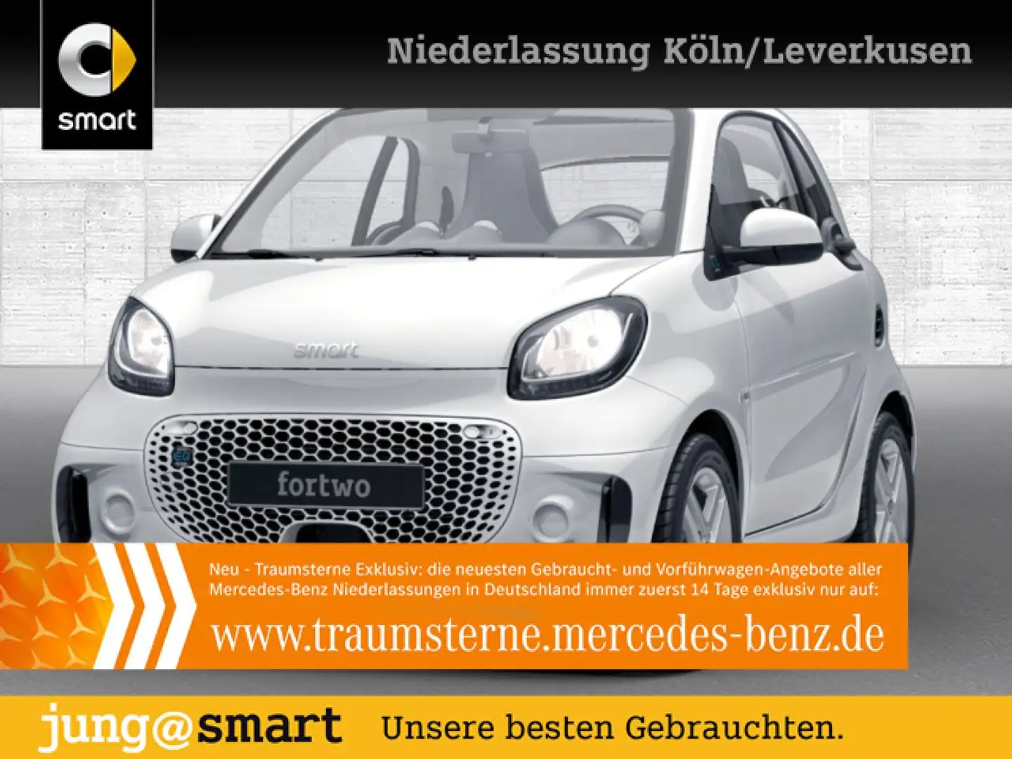 smart forTwo EQ 60kWed passion SHZ Pano PDC+Kamera Klima Wit - 1