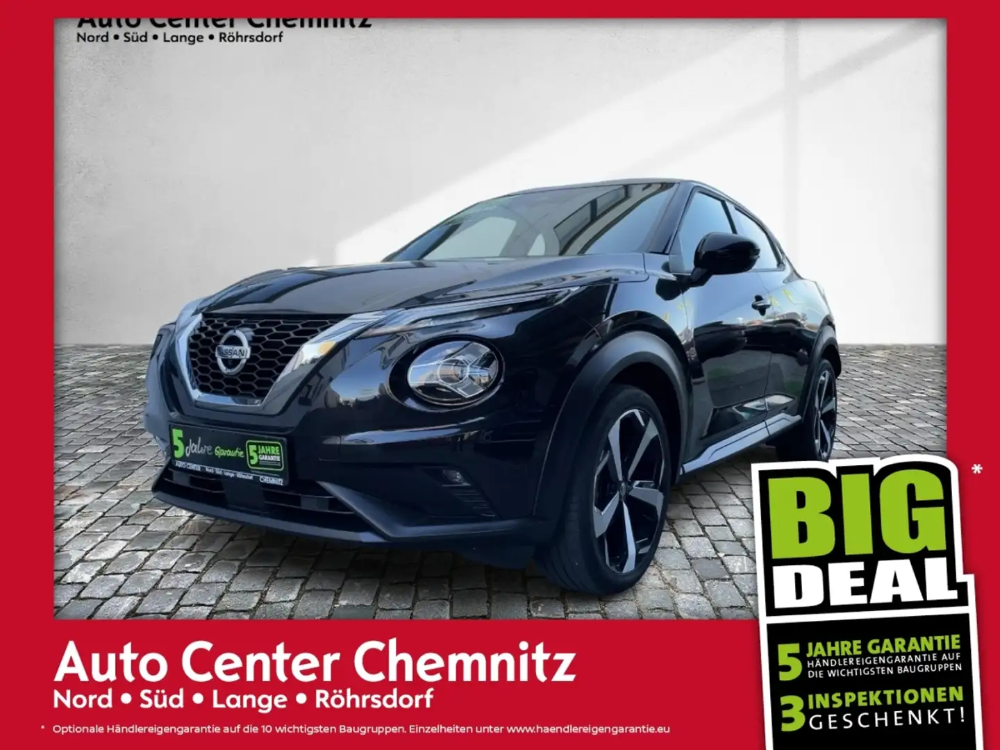 Nissan Juke 1.0 DIG-T Tekna LED/Teilleder/SHZ/360° Black - 1
