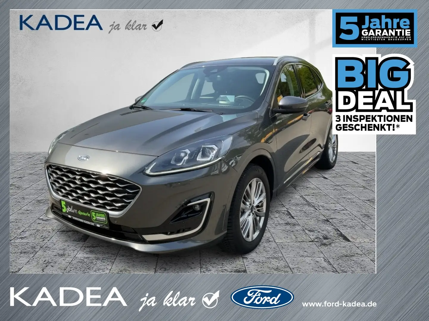 Ford Kuga 2.5 PHEV Vignale elektr.AHK*ACC*Navi*HUD Grau - 1