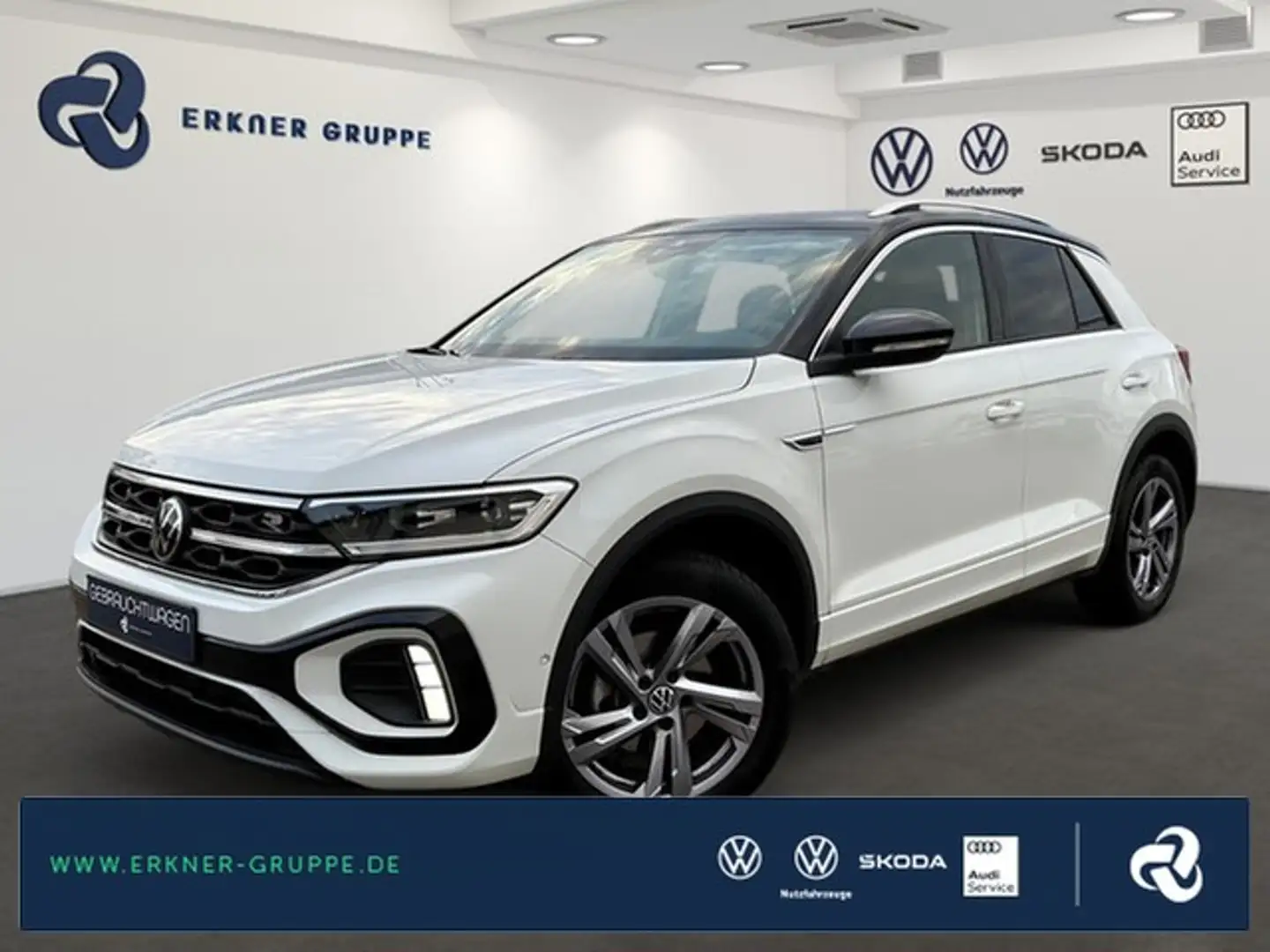 Volkswagen T-Roc 1.5TSI DSG R-Line LED+NAVI+AHK+PARKLENK+++ Blanc - 1