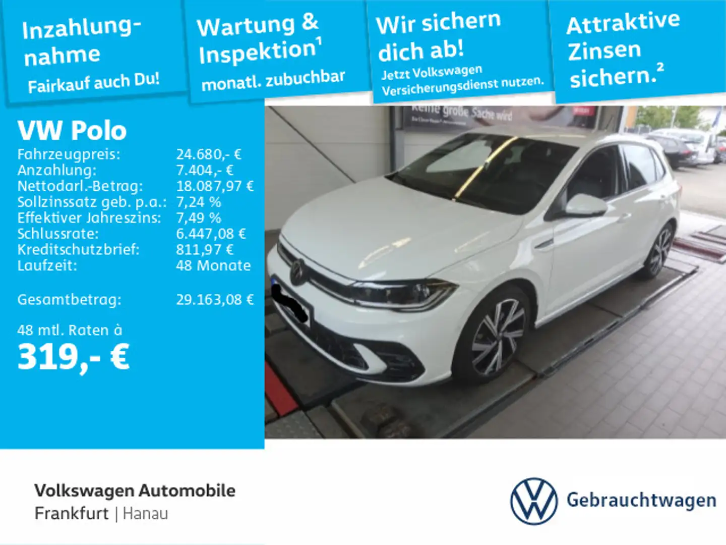 Volkswagen Polo 1.0 TSI DSG R-Line Navi IQ.LIGHT - LED-Matr Weiß - 1