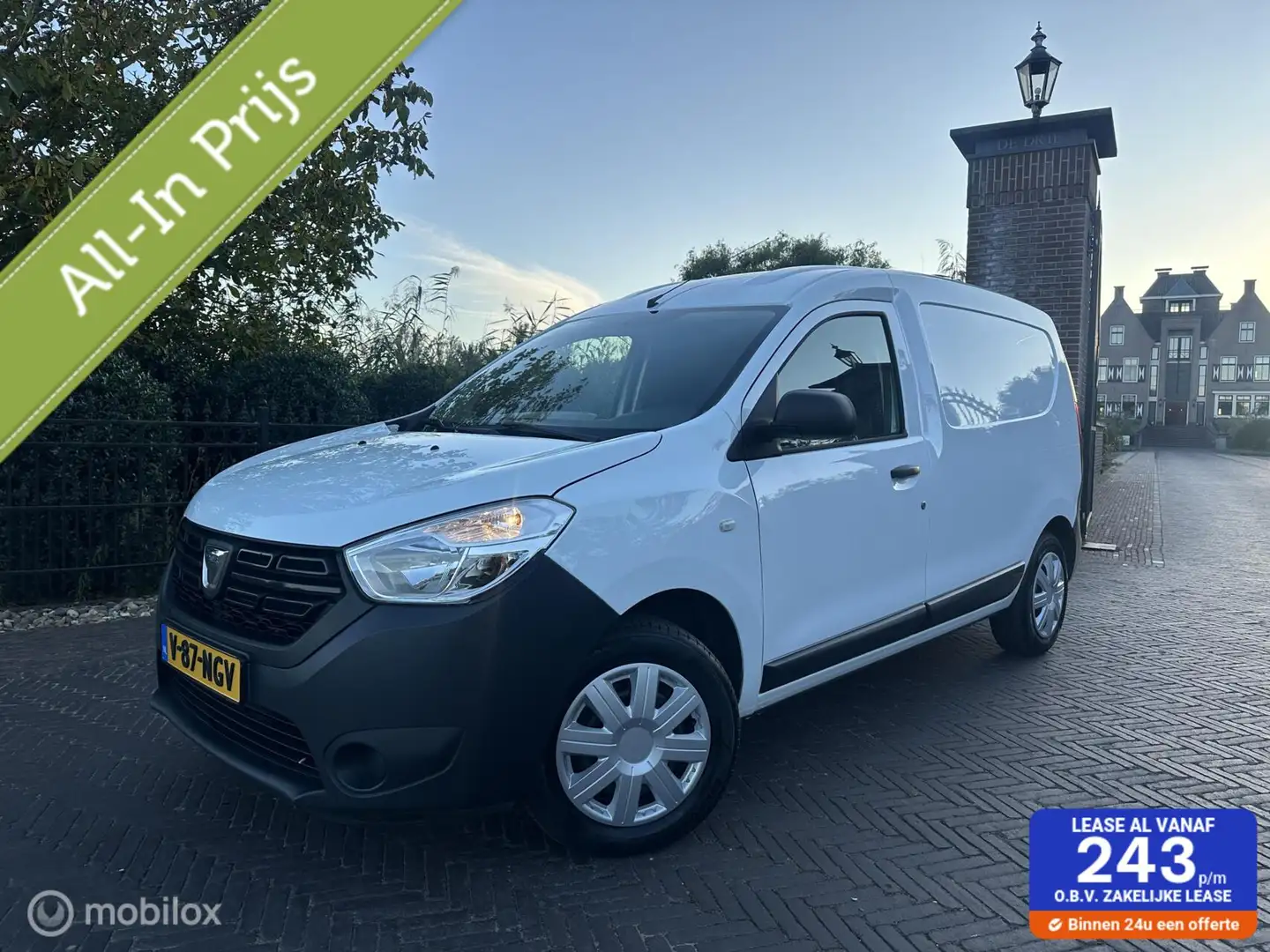 Dacia Dokker bestel 1.6 SCE 100 LPG/BENZINE Navi GARANTIE Wit - 1