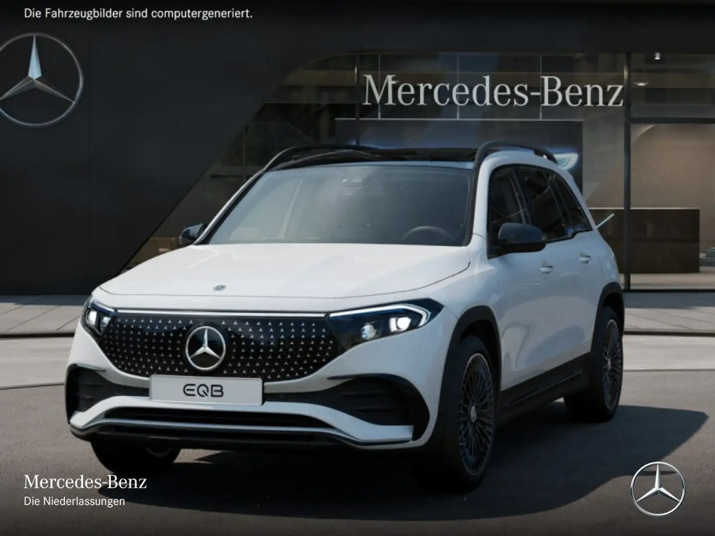 Mercedes-Benz EQB 250 AMG+NIGHT+PLUS-PAKET+AHK+PANO+KAMERA+SPUR Weiß - 2