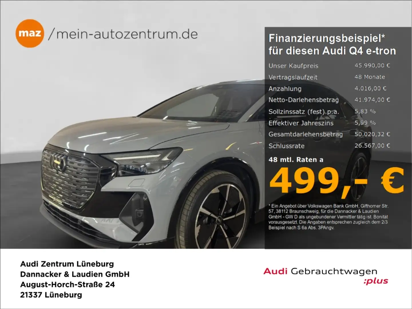 Audi Q4 e-tron Sportback 45 quattro S-Line Edition Alu Matrix-LED Grau - 1