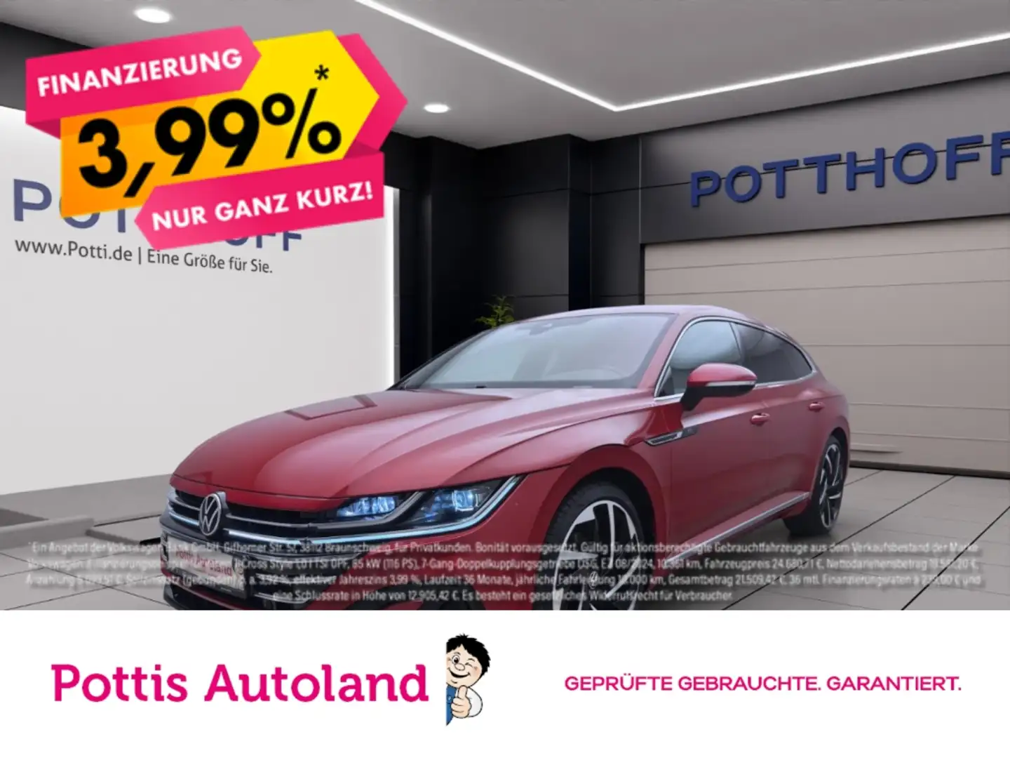 Volkswagen Arteon Shooting Brake 2.0 TDI DSG R-LINE STANDHZG NAVI DC Rot - 1