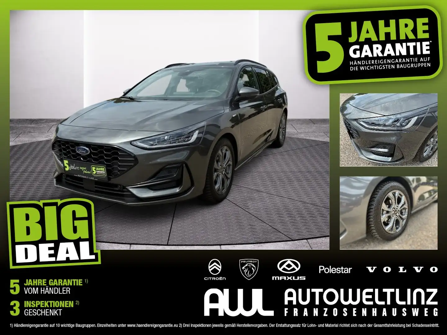 Ford Focus Traveller 1.0 EcoBoost ST-Line X ACC+LED Grau - 1