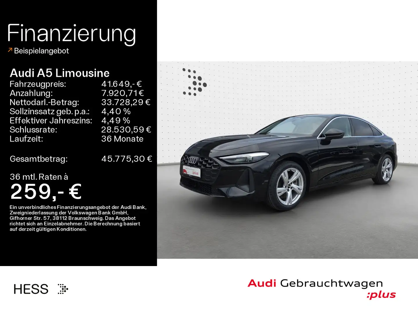 Audi A5 TDI*NAVI*KAMERA*LEDER*PDC Schwarz - 1