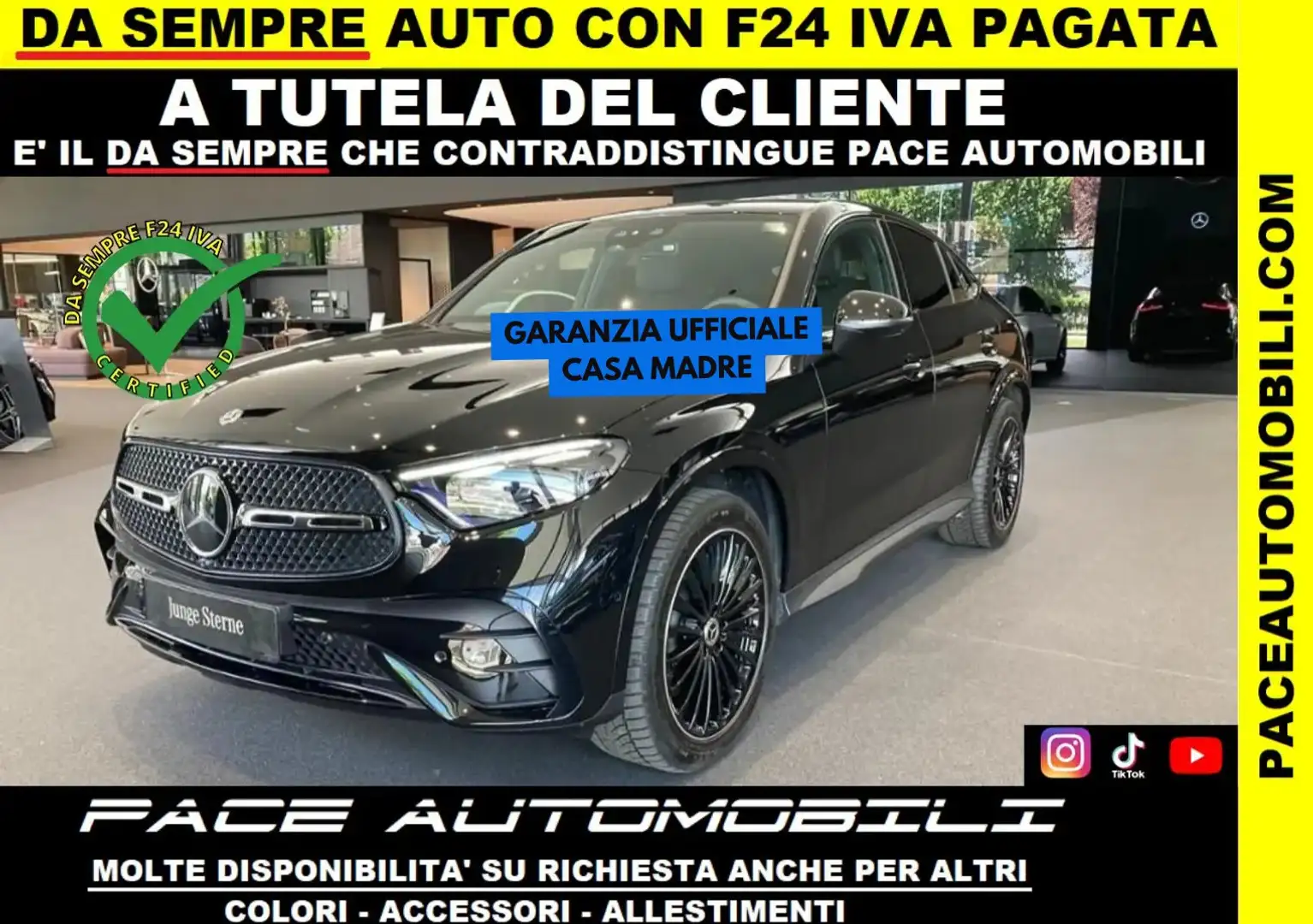 Mercedes-Benz GLC 220 D AMG PREMIUM BLACK NIGHT PACK PDC TETTO NAVI LED Nero - 1