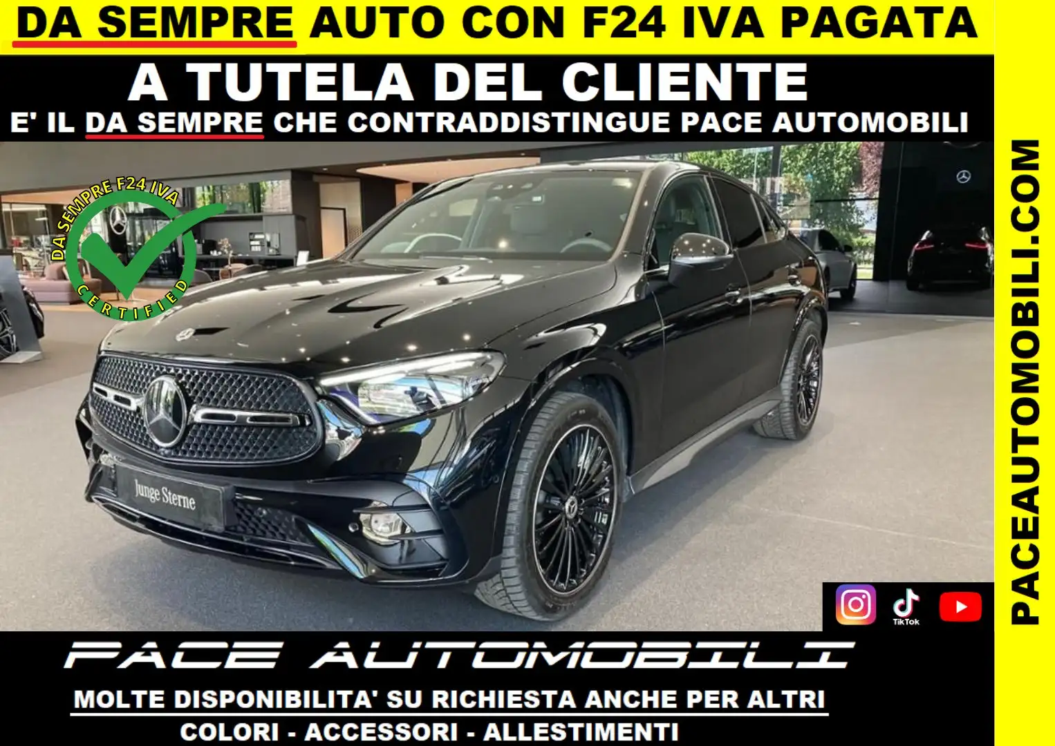 Mercedes-Benz GLC 220 D AMG PREMIUM BLACK NIGHT PACK PDC TETTO NAVI LED Nero - 1