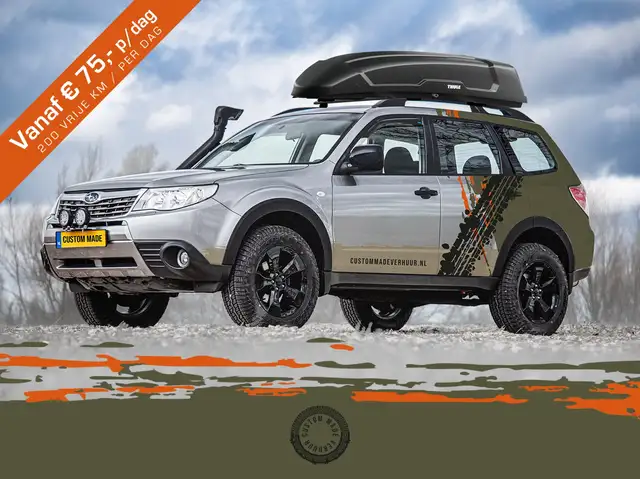 Subaru Forester 2.0 AWD Custom Made Verhuur v.a. 75,- p/dag | Dakk