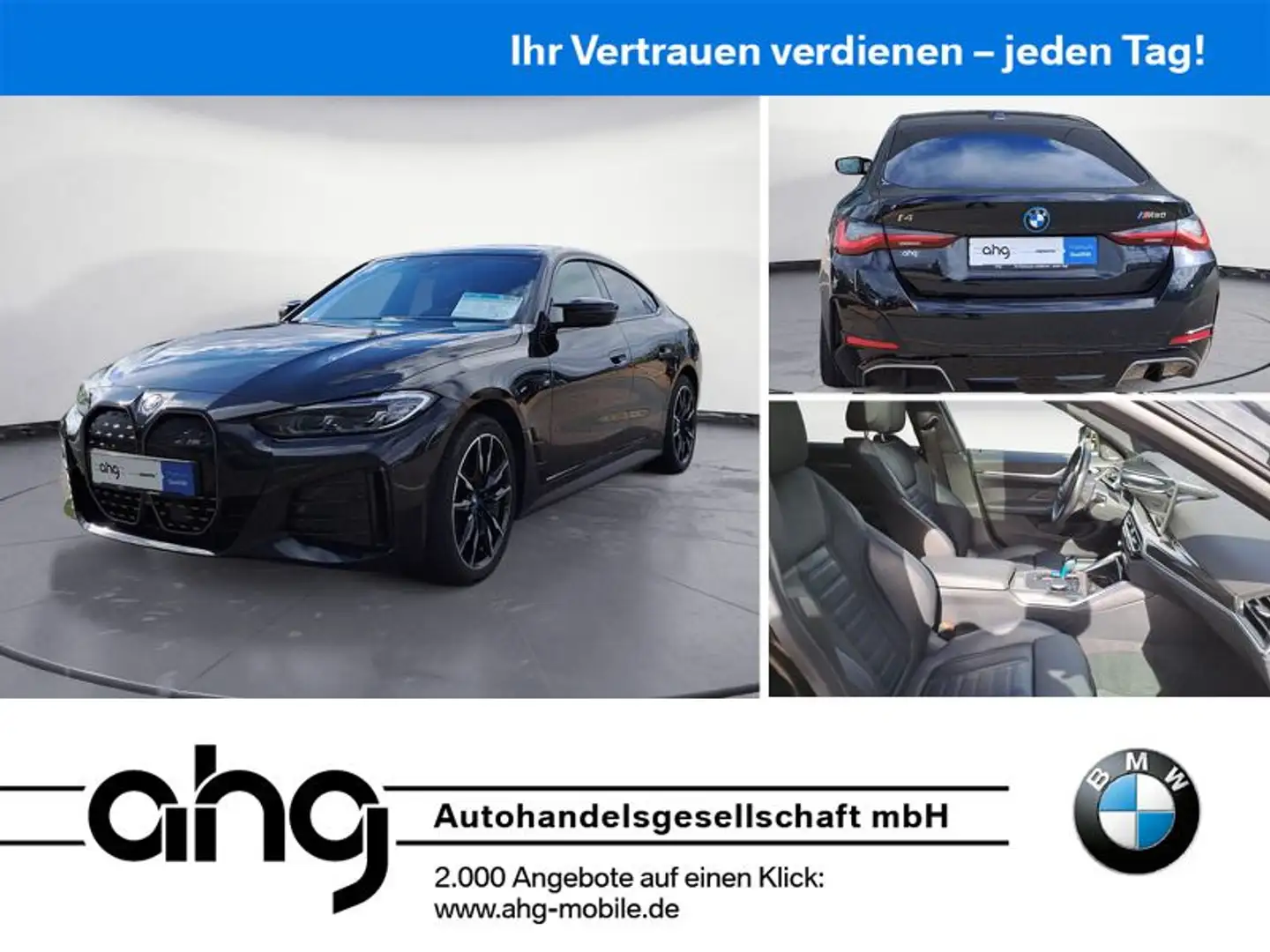BMW i4 M50 Klimaaut. Glasdach Adaptives Fahrwerk Schwarz - 1