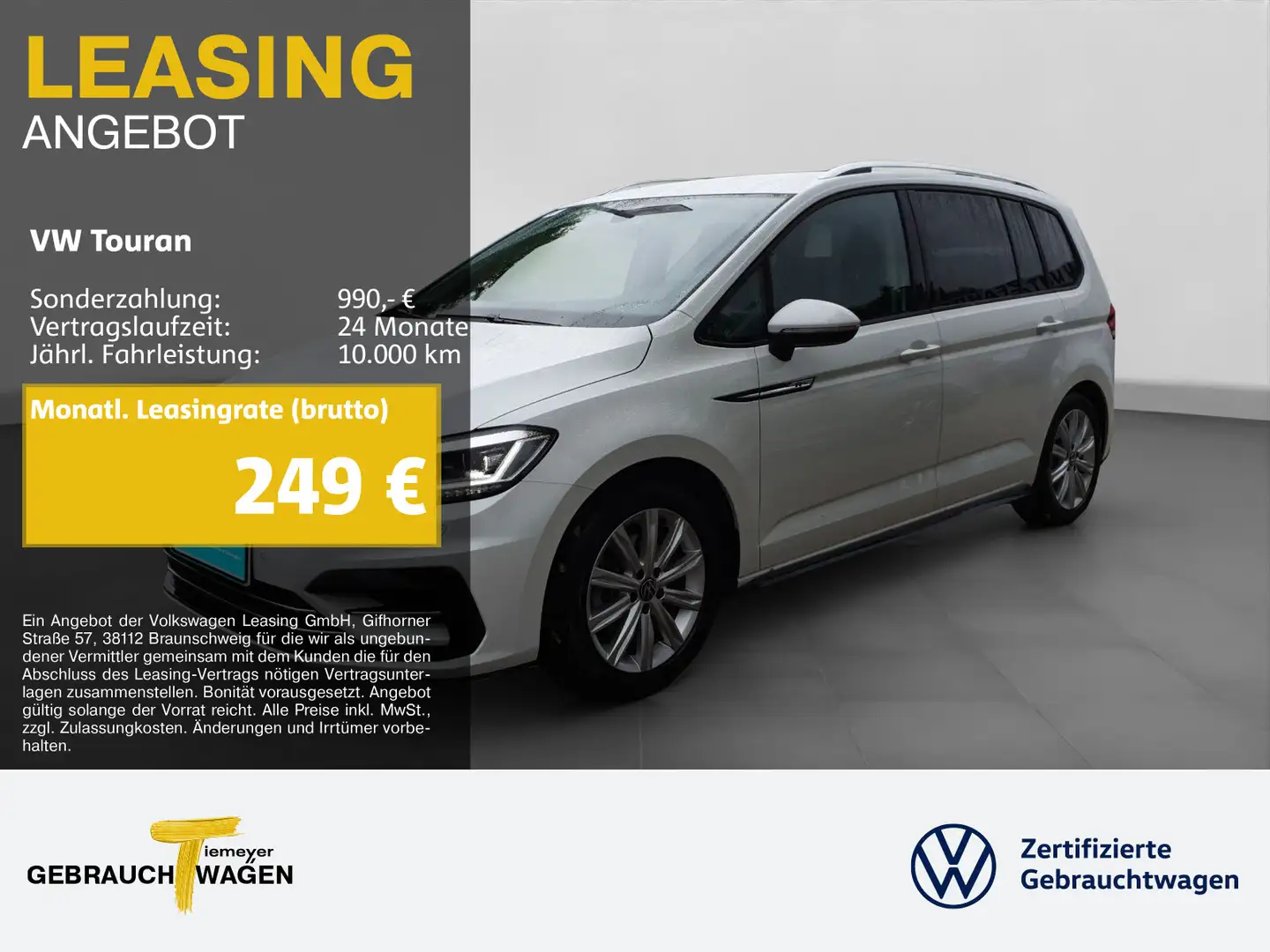 Volkswagen Touran 1.5 TSI DSG R-LINE LED VIRTUAL KAMERA L17 Weiß - 1
