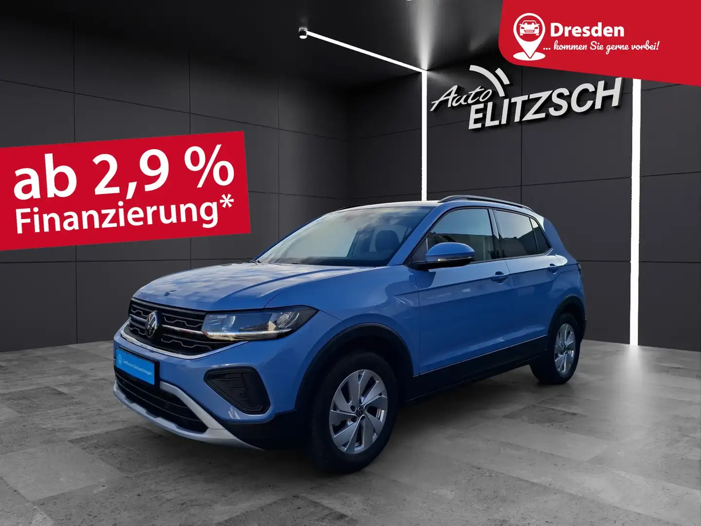 Volkswagen T-Cross TSI Life DSG LED AHK AID ACC RFK SH LM Blau - 1