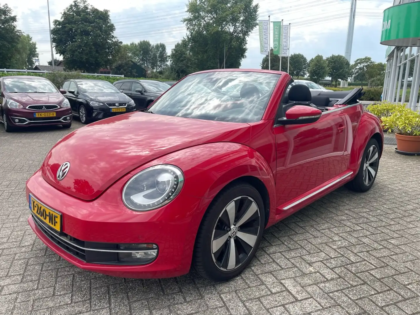 Volkswagen Beetle Cabriolet 1.4 TSI 160pk Sport, Nav, PDC, Stoelverw Rood - 2