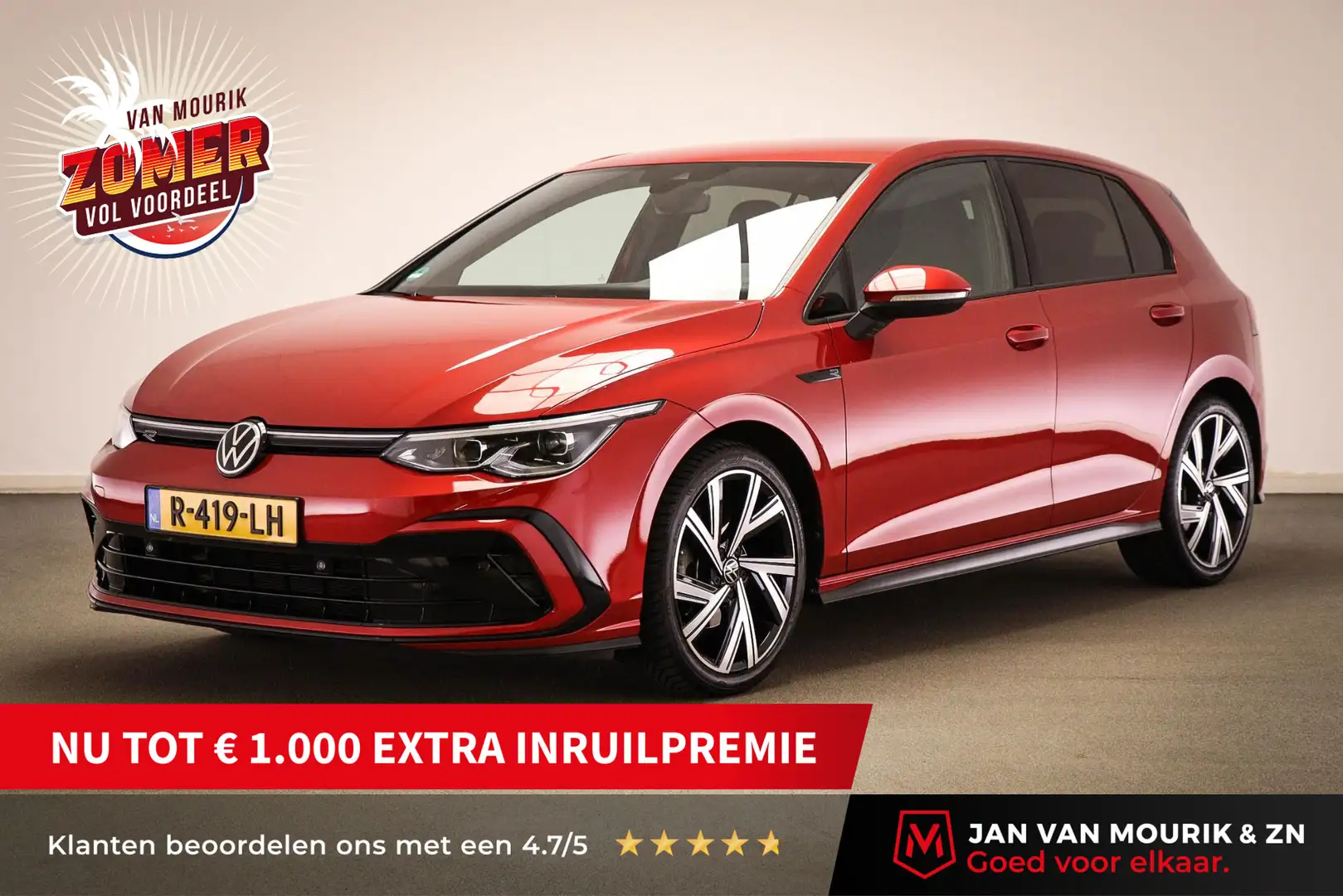 Volkswagen Golf 1.5 eTSI R-Line | WINTER PACK | IQ LIGHT | CAMERA Rood - 1