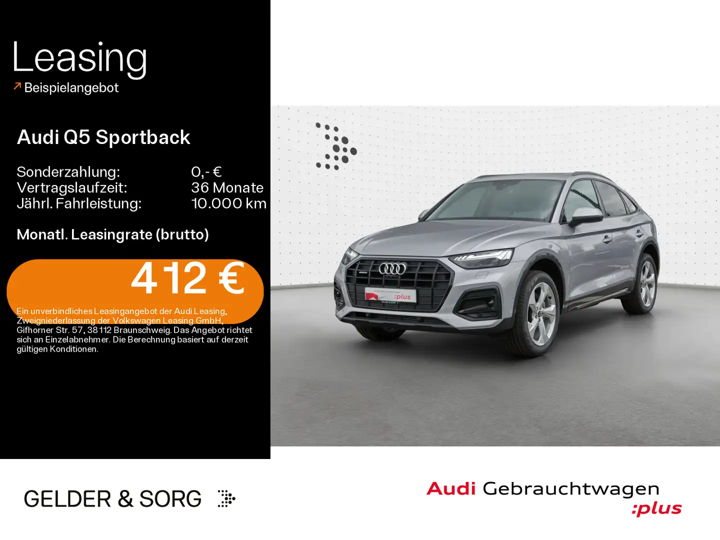 Audi Q5 45 TFSI qu. AHK*Matrix*360°*Pano Argent - 1