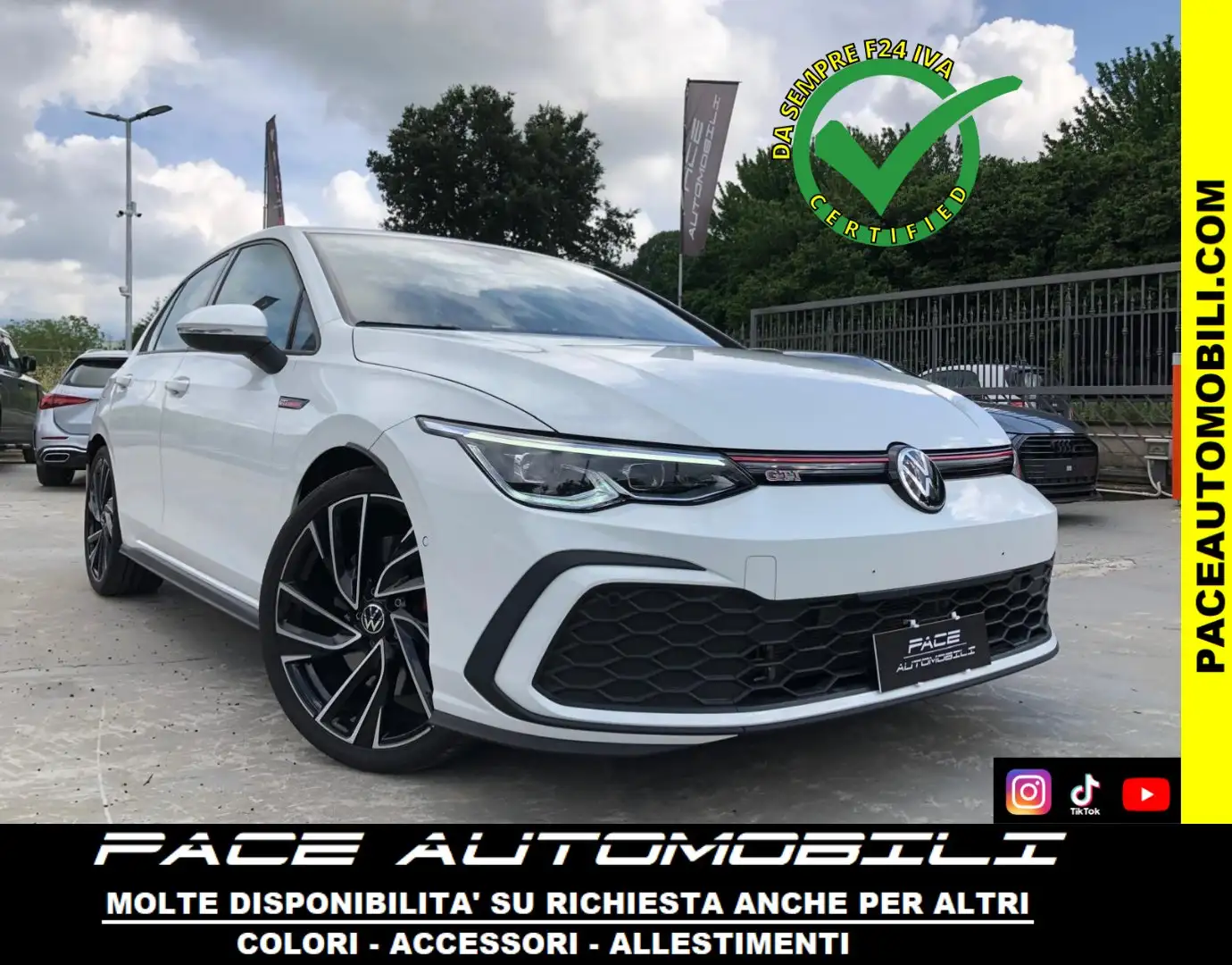 Volkswagen Golf GTI VIII 8 ACC NAVI KAMERA PDC USB 19"APPLE BLACK PACK Bianco - 1
