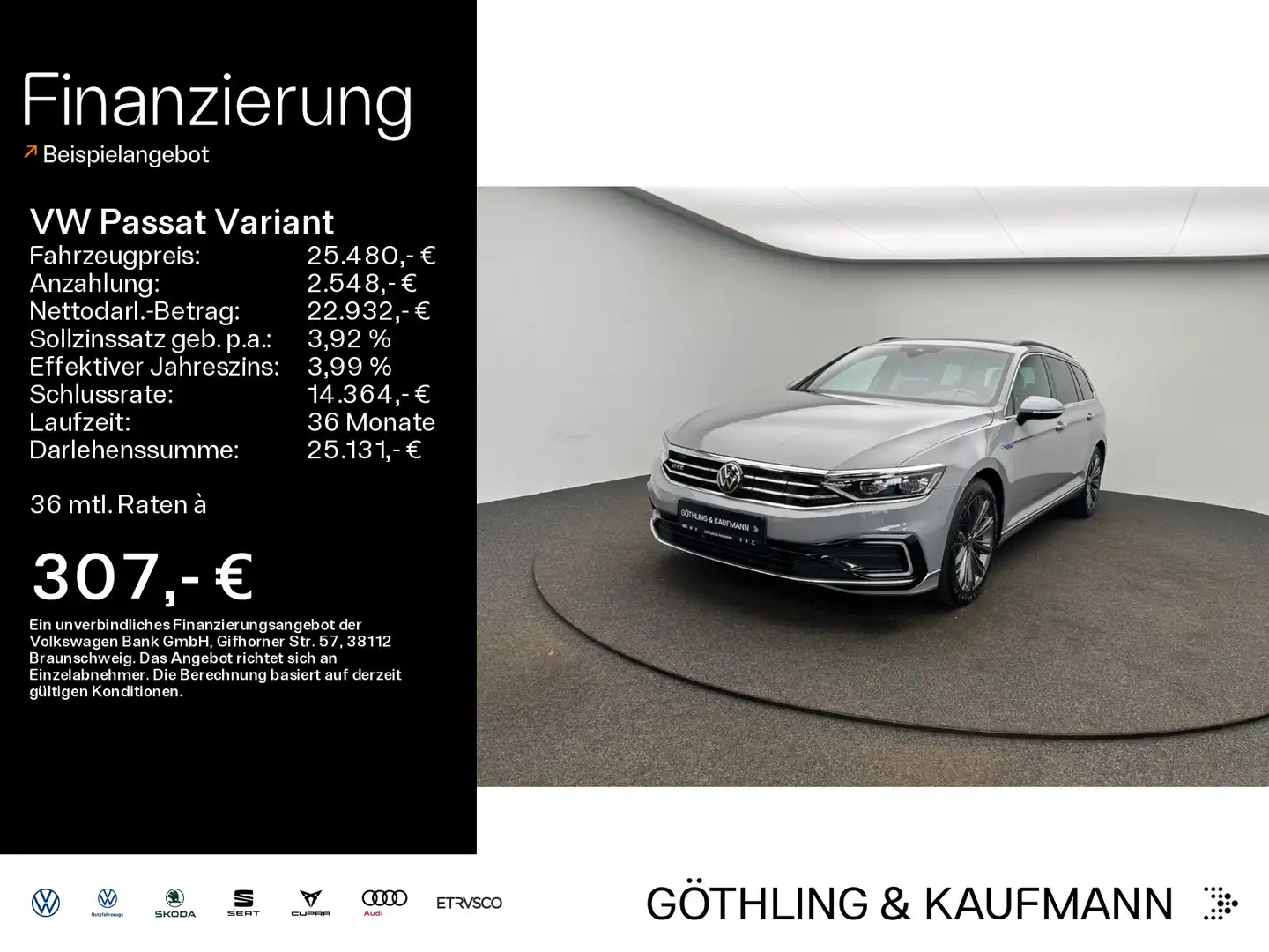 Volkswagen Passat Variant GTE  eHybrid 160kW*PANO*HUD*MATRI Grau - 1