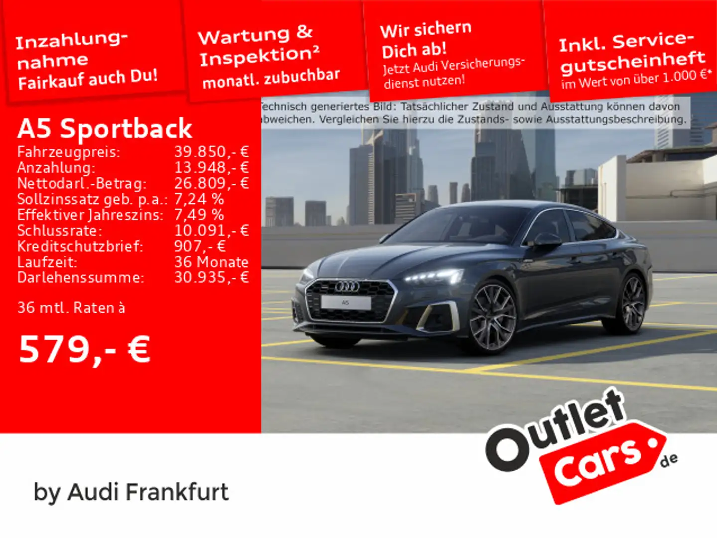 Audi A5 45 TFSI quattro S tronic S line Las Grau - 1