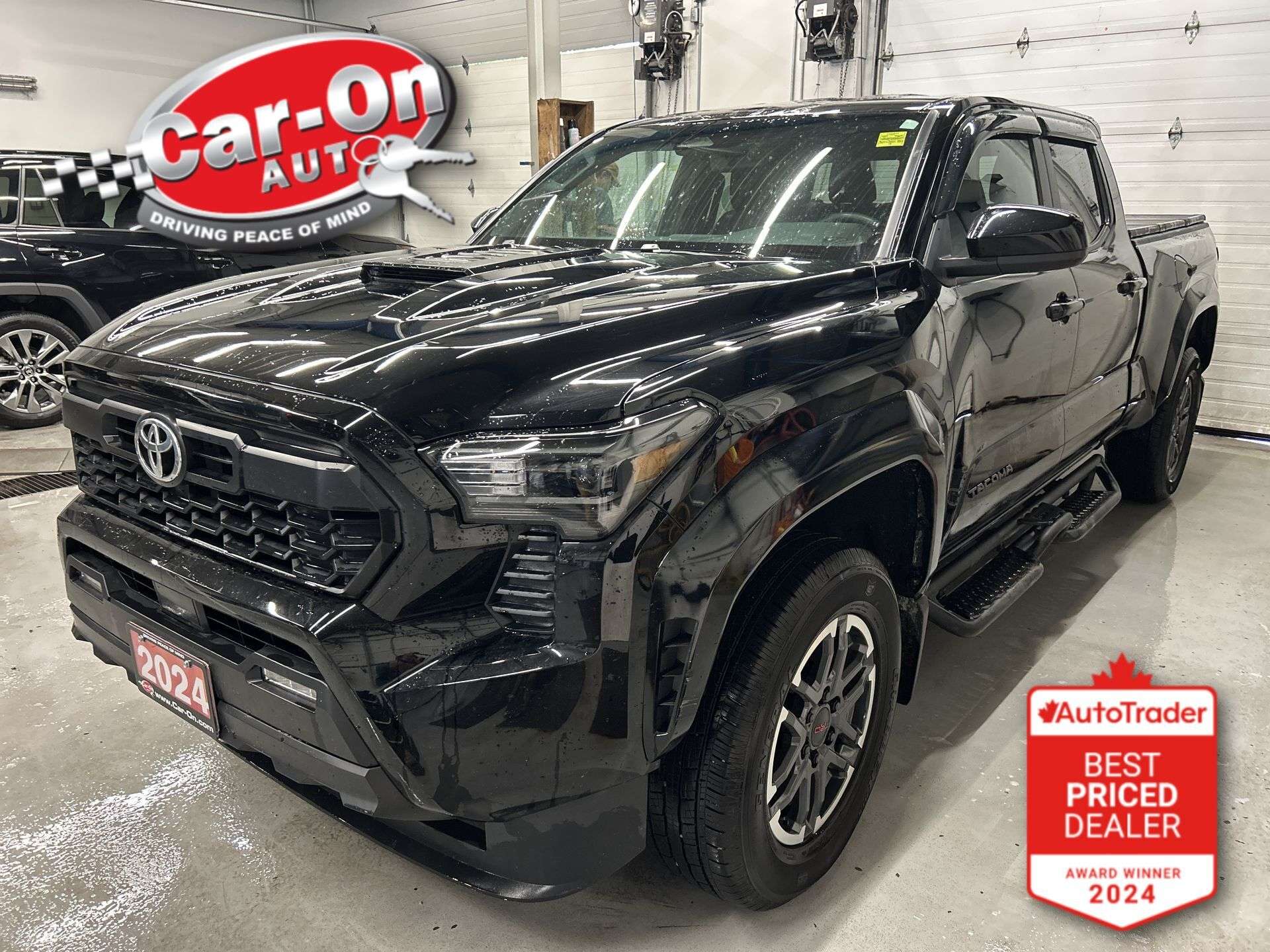 Black 2024 Toyota Tacoma TRD Sport Double Cab 4WD Pickup Truck Four-Wheel Drive Automatic