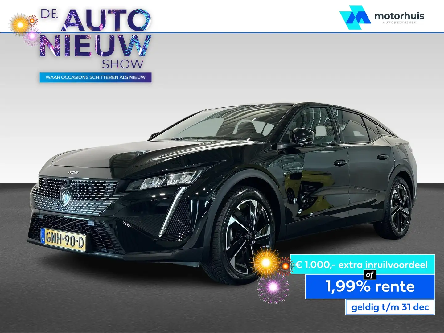 Peugeot 408 1.6 Plug-In Hybrid 180PK Automaat Allure Negru - 1