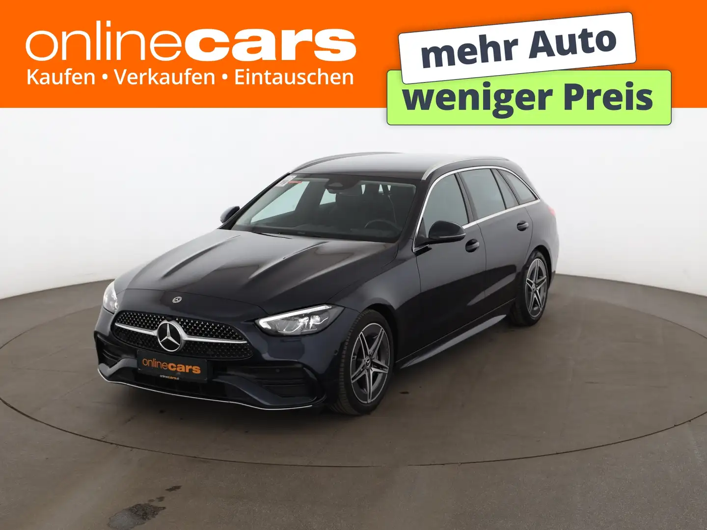 Mercedes-Benz C 220 d T AMG-Line Aut LED LEDER NAVI R-CAM SITZHZ Blau - 1