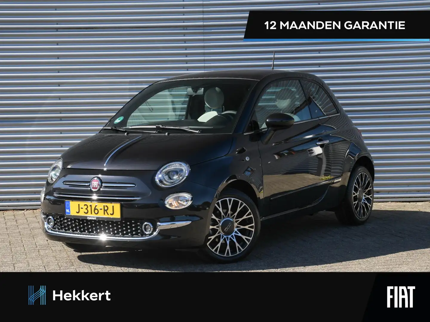 Fiat 500 Star 1.0 Hybrid 70pk PANO-DAK | DAB | CLIMA | USB Zwart - 1
