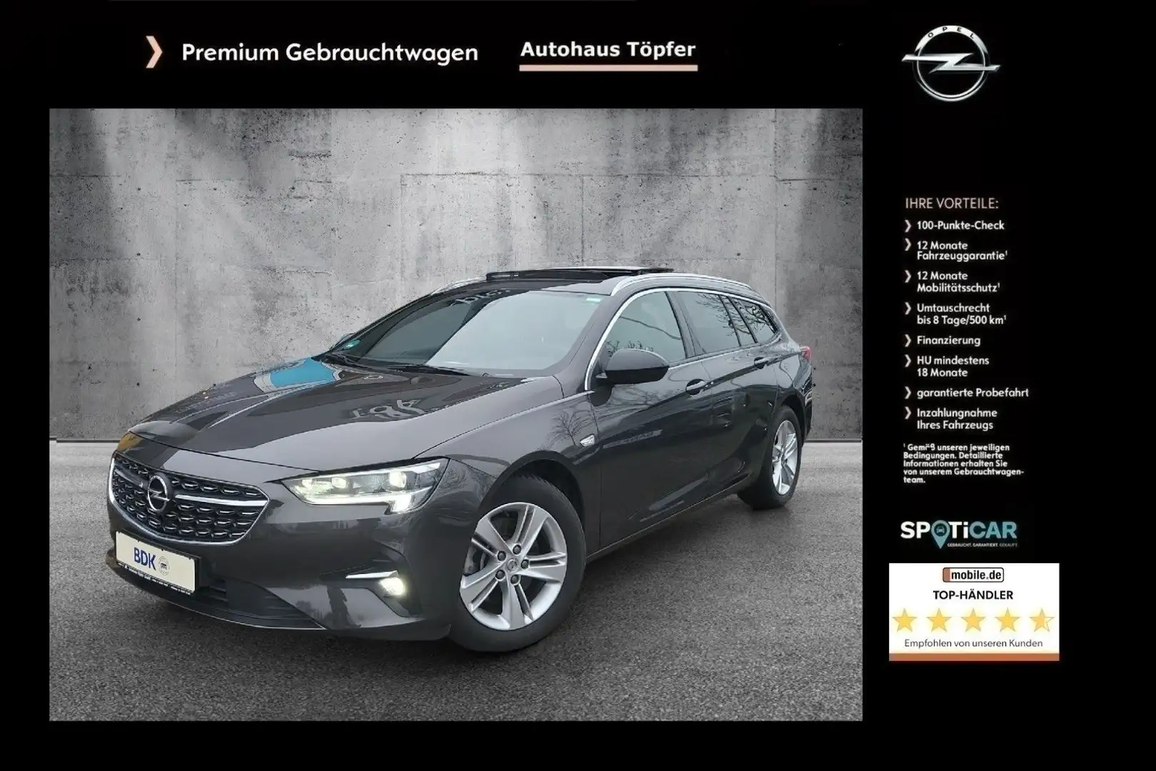 Opel Insignia B ST "Premium Elegance" Panorama/1Hand Gris - 1