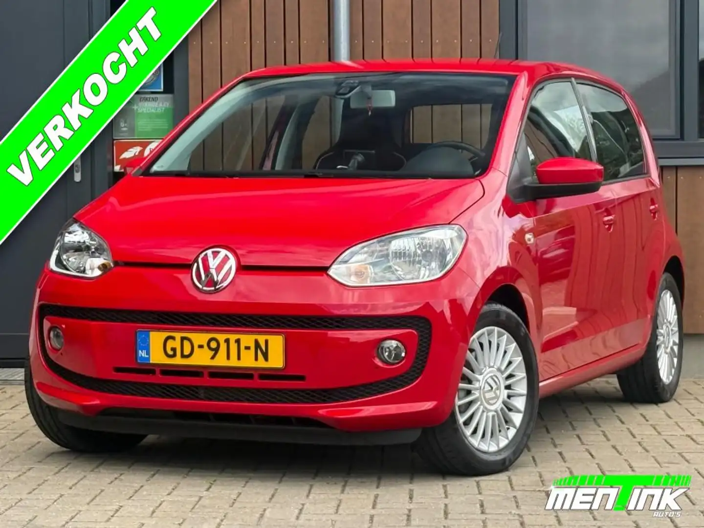 Volkswagen up! 1.0 HIGH UP! BLUEM. Automaat! N.A.P. Navi Cruise Rood - 1