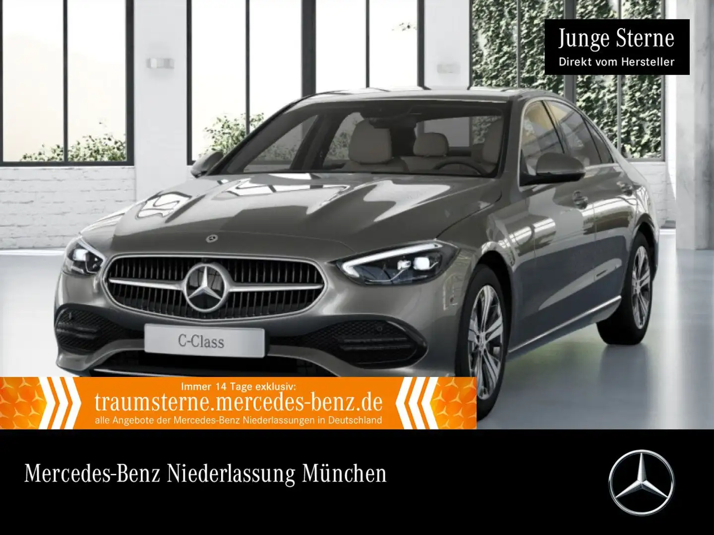 Mercedes-Benz C 300 4M AVANTG+360+AHK+LED+TOTW+KEYLESS+9G Silber - 1