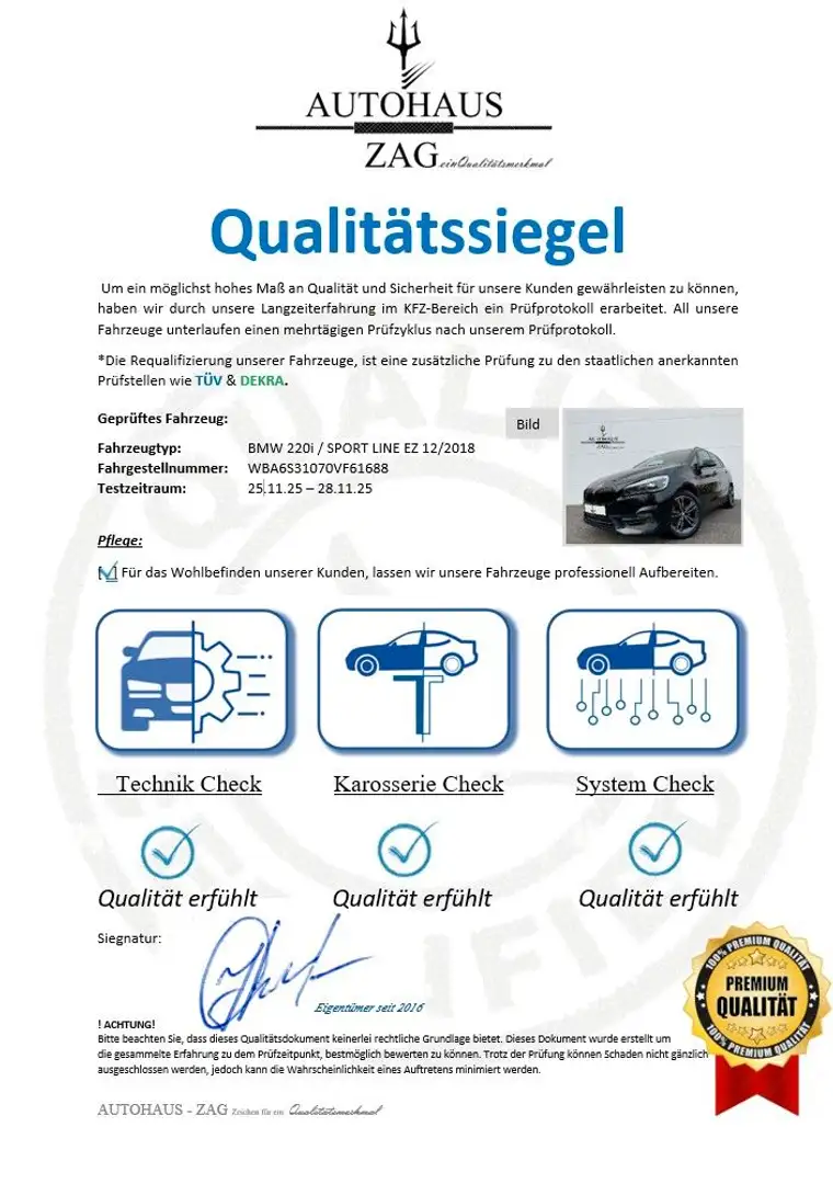 BMW 220 *SPORT LINE*T.LEDER*NAVI*AHK* Negru - 2