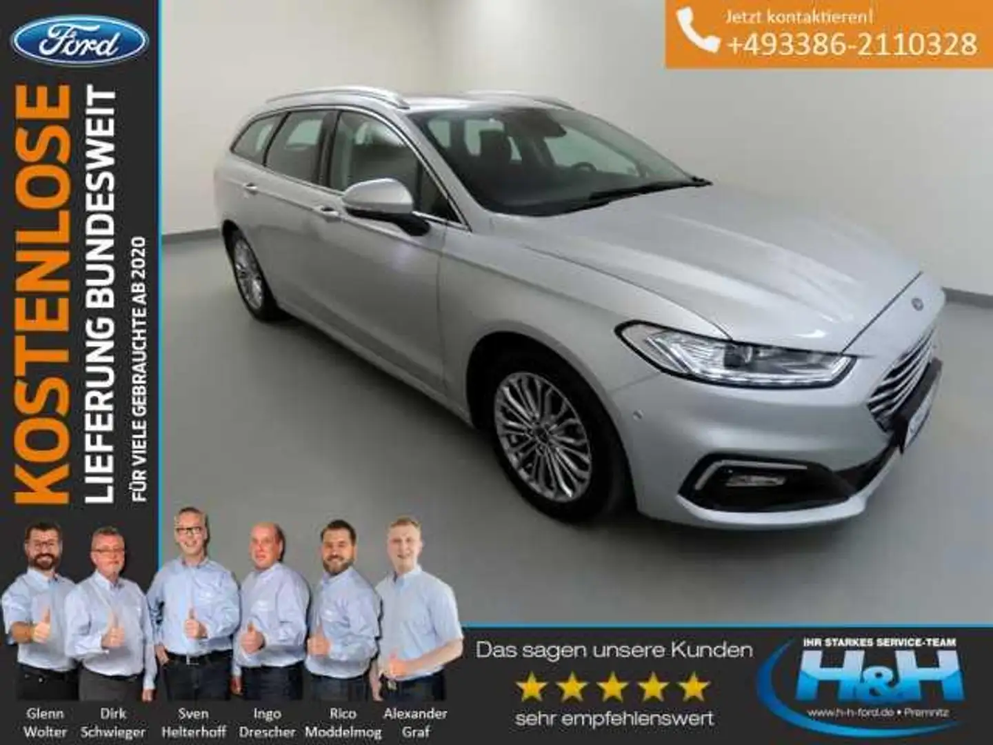 Ford Mondeo Turnier 2.0 Ecoblue Titanium LED+ACC+AHK Silber - 1