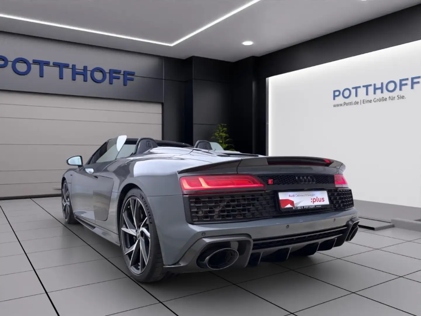 Audi R8 Spyder V10 PERFORMANCE DYNAMIKLENKUNG LEDER BuO KA Gris - 2