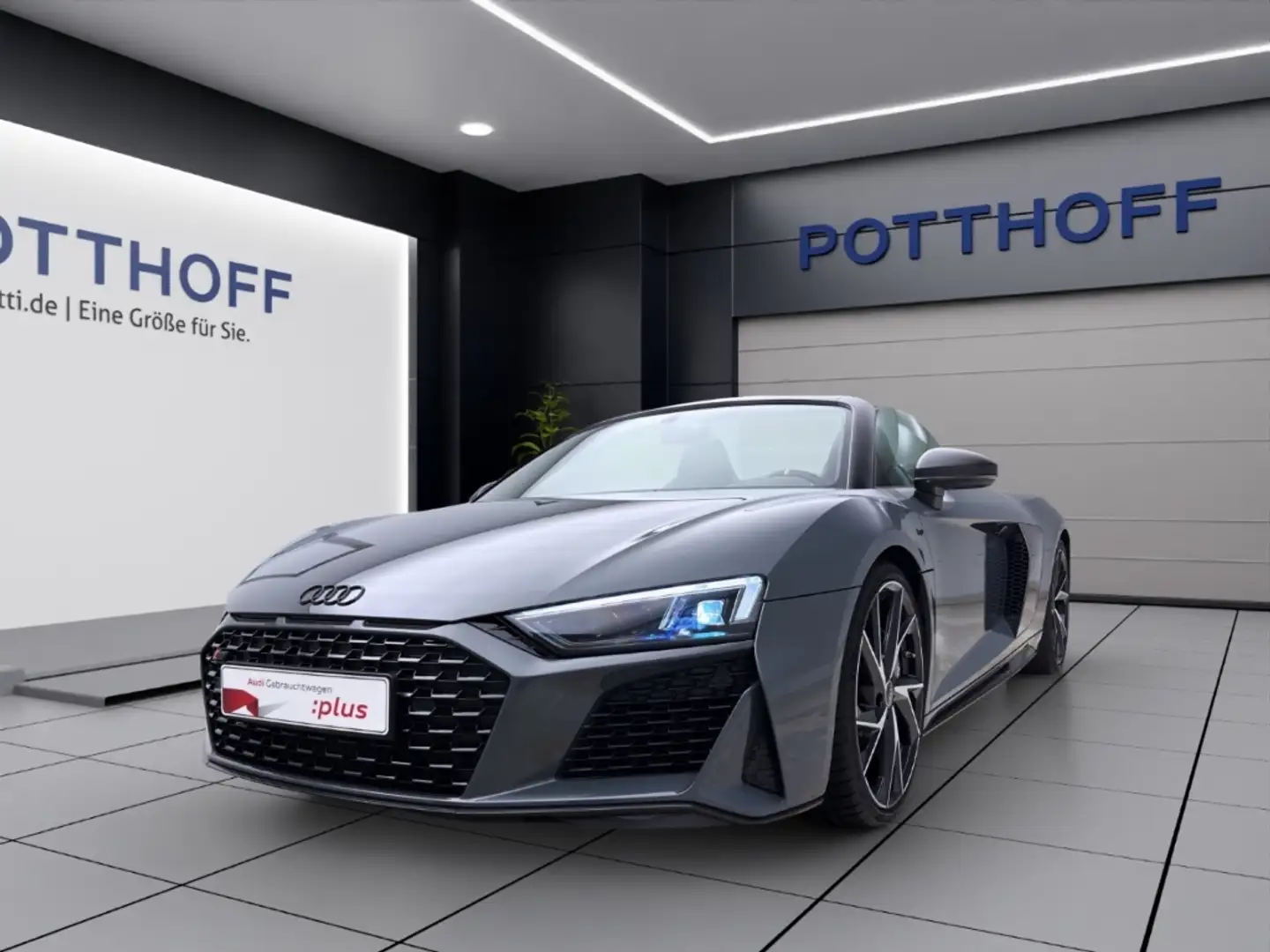 Audi R8 Spyder V10 PERFORMANCE DYNAMIKLENKUNG LEDER BuO KA Gris - 1