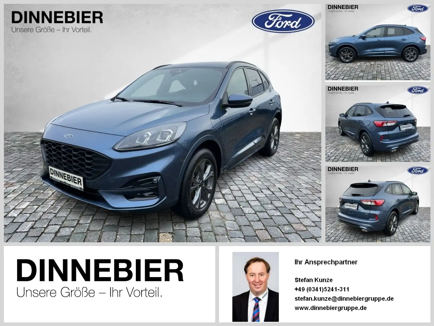 Ford Kuga ST-Line X LED+AHK+Kamera+Winterpaket Blauw - 1
