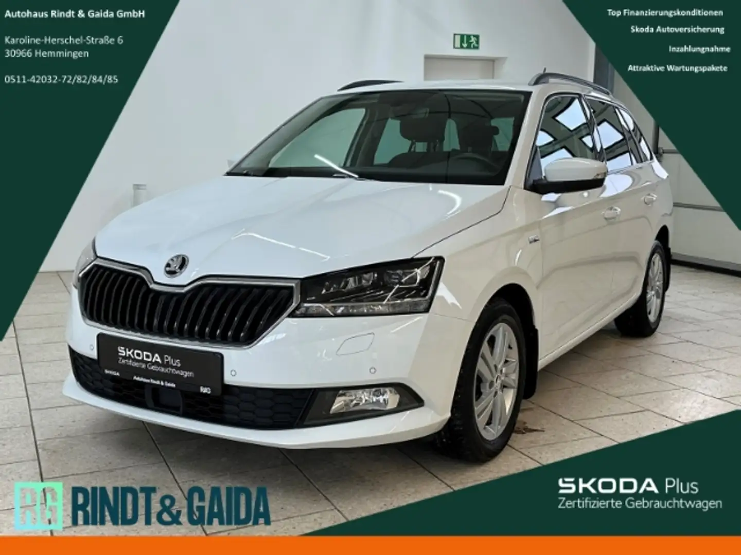Skoda Fabia Combi 1.0 TSI Style Freisprech SHZ PDC Klima Weiß - 1