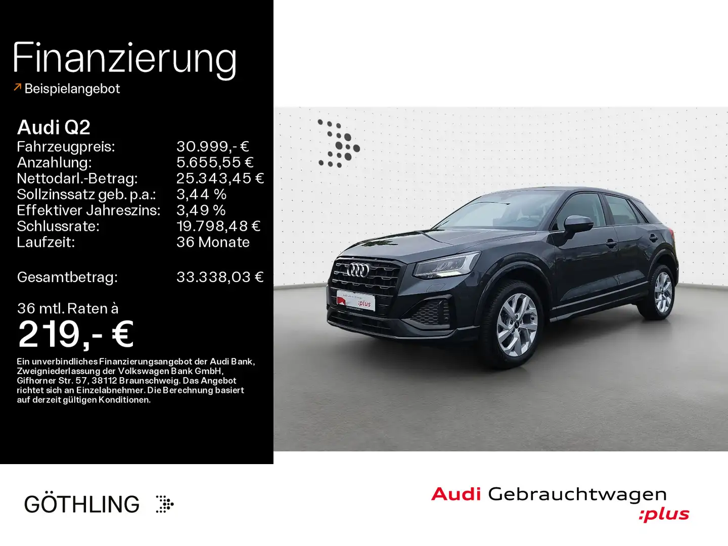 Audi Q2 35 TDI Advanced S tro*LED*Virtual*Navi+*Sport Grau - 1
