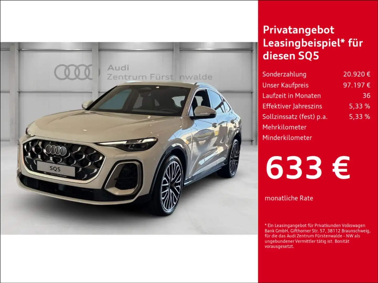 Audi SQ5 Sportback TFSi quat. S tronic+Panodach+Leder+Memor Weiß - 1