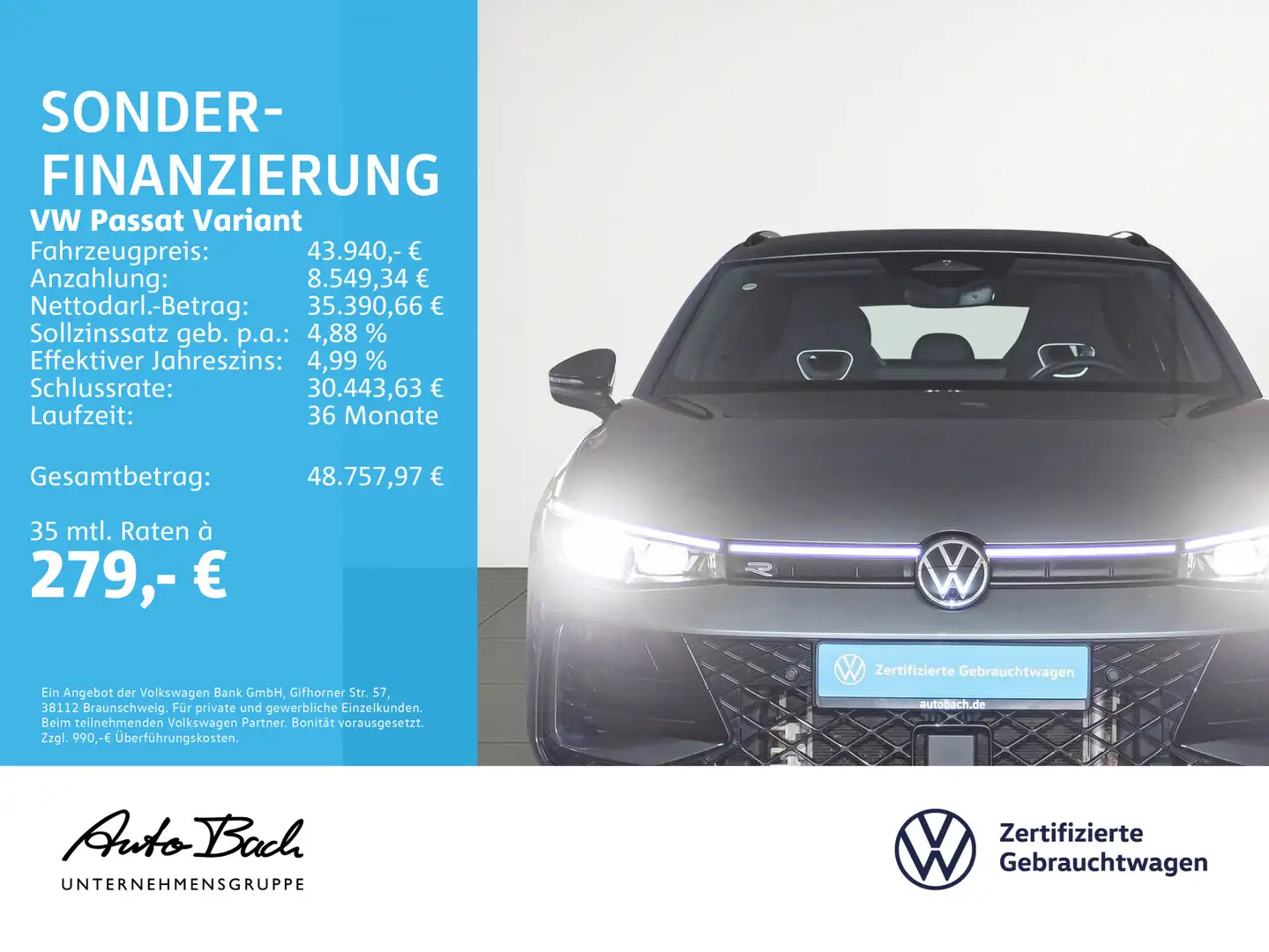 Volkswagen Passat Variant 2.0 TDI DSG R-Line, 4MOTION, Matr Gris - 2