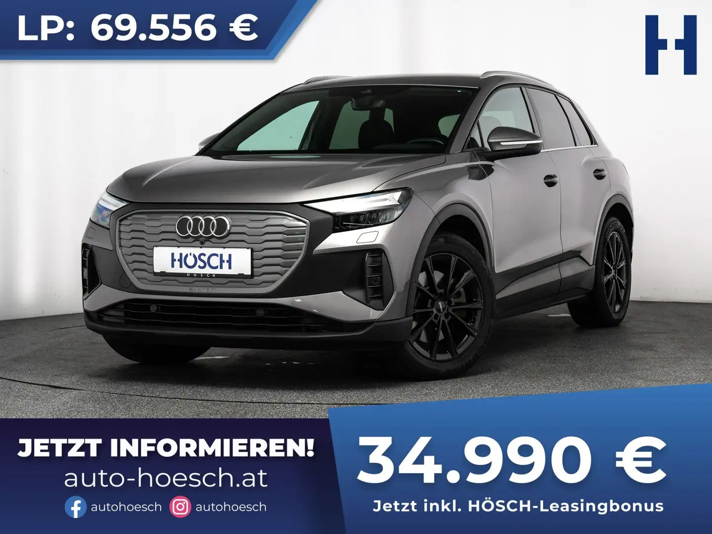 Audi Q4 e-tron 45 quattro ASSISTENZ AHK 19er ACC -50% Gris - 1