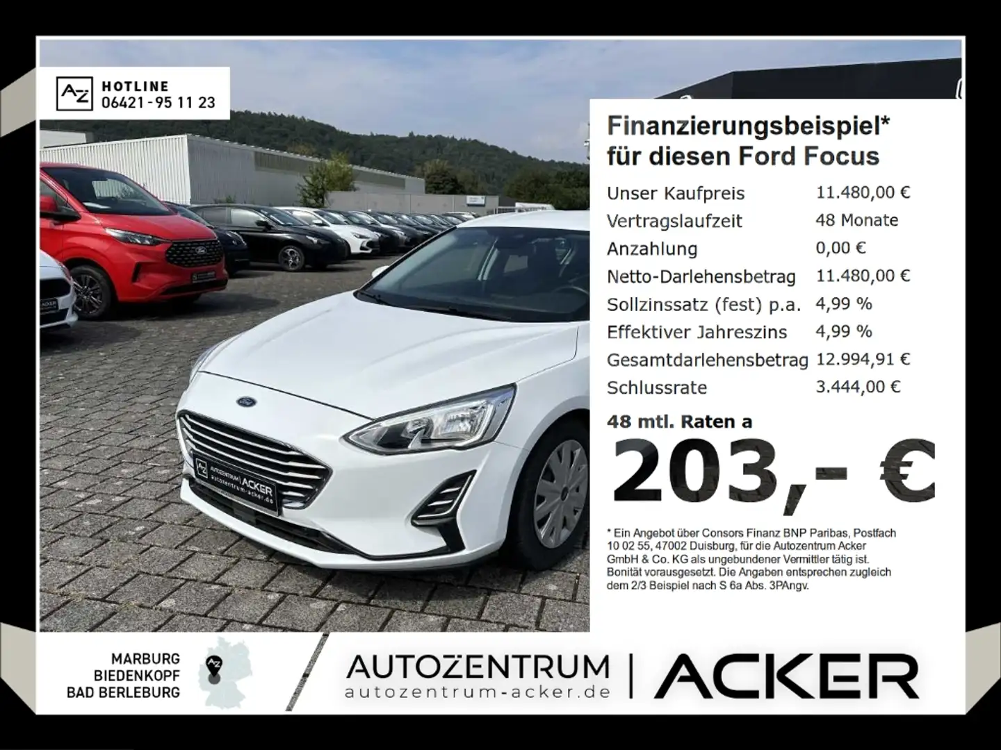 Ford Focus 1.0 EcoBoost Trend Klima PDC WINTERPAKET Bianco - 1