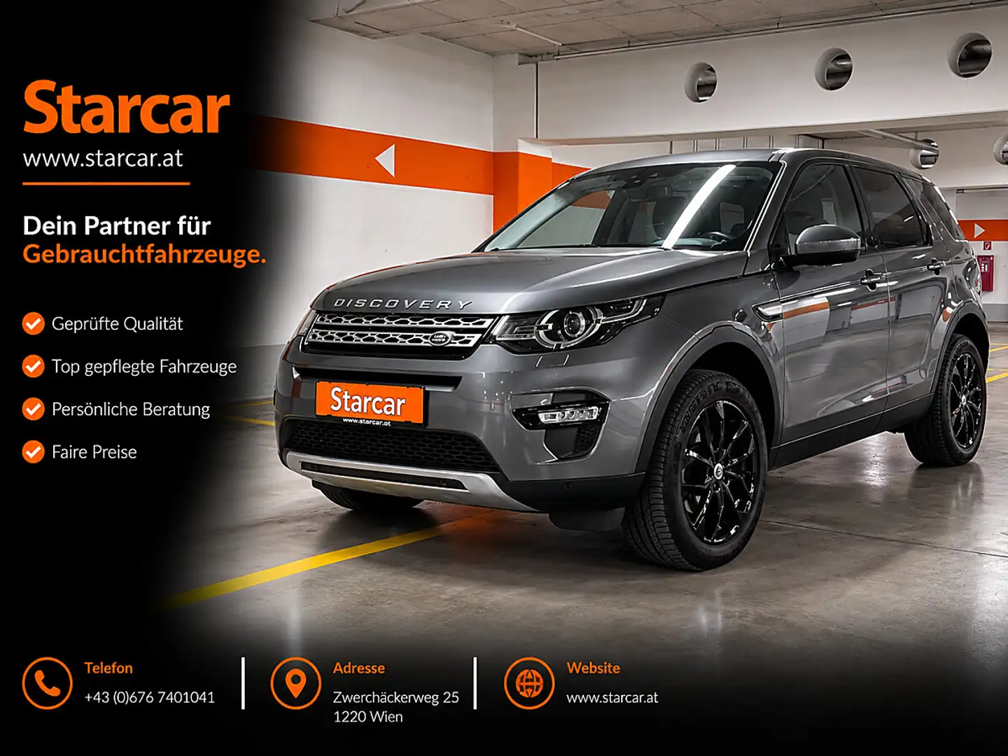 Land Rover Discovery Sport 2,0 TD4 4WD HSE Aut.*1.BESITZ*BI-XENON*NAVI* Grau - 1