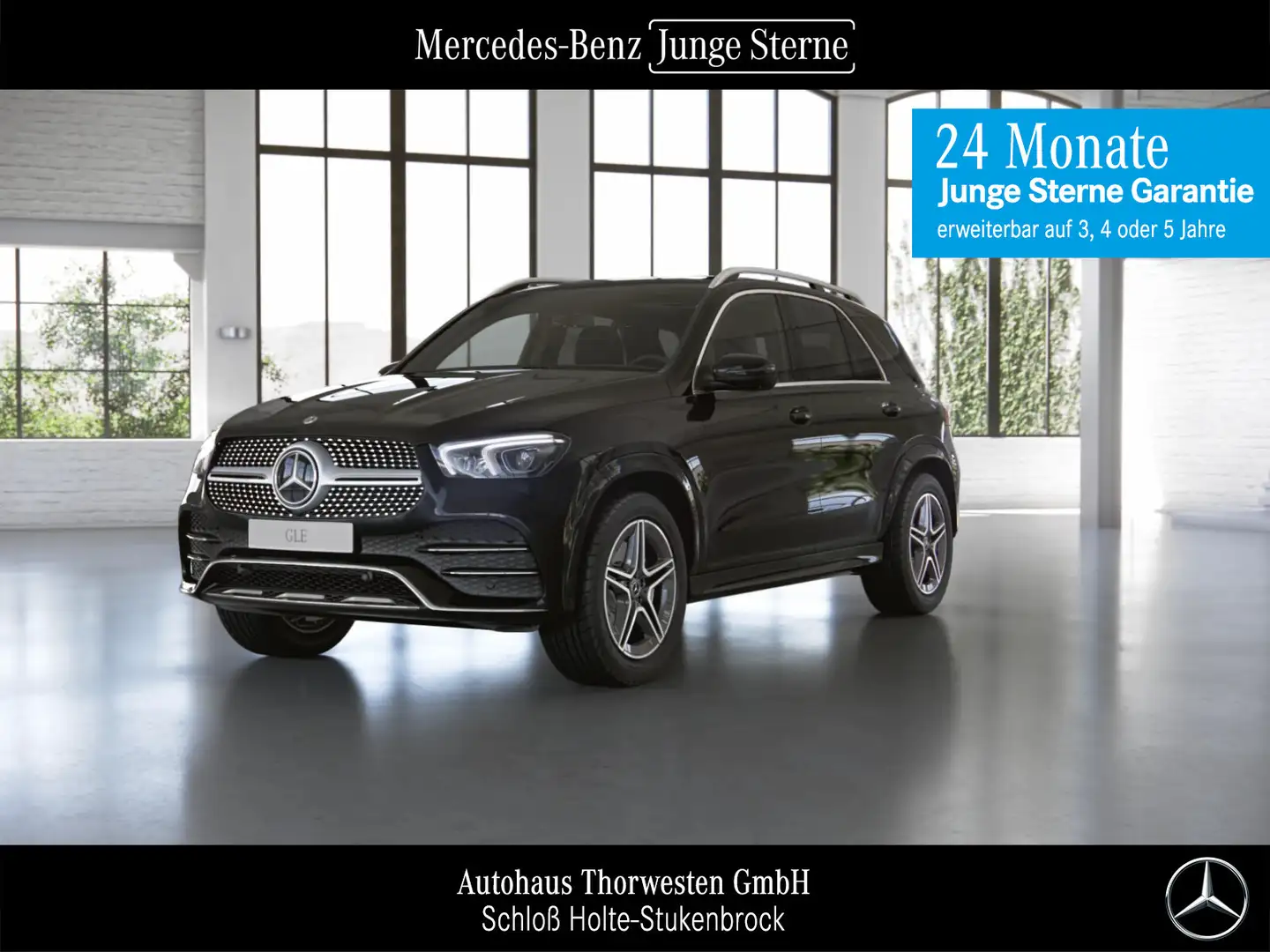 Mercedes-Benz GLE 350 GLE 350 de 4M AMG NAPPA AHK DISTR+ PANO HUD 360° Schwarz - 1