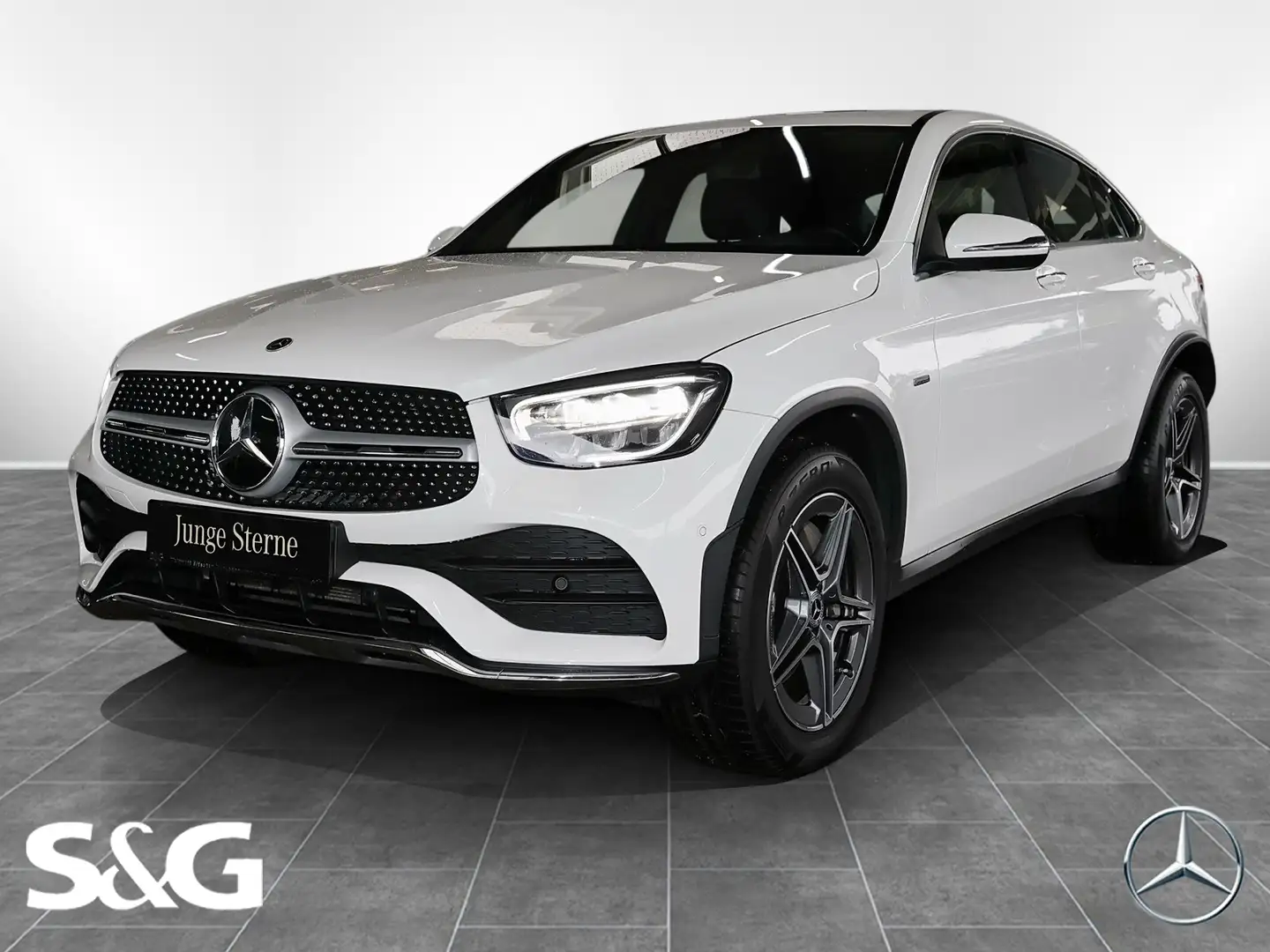 Mercedes-Benz GLC 300 e 4MATIC Coupé AHK+DISTRONIC+TOTWINKEL Weiß - 1
