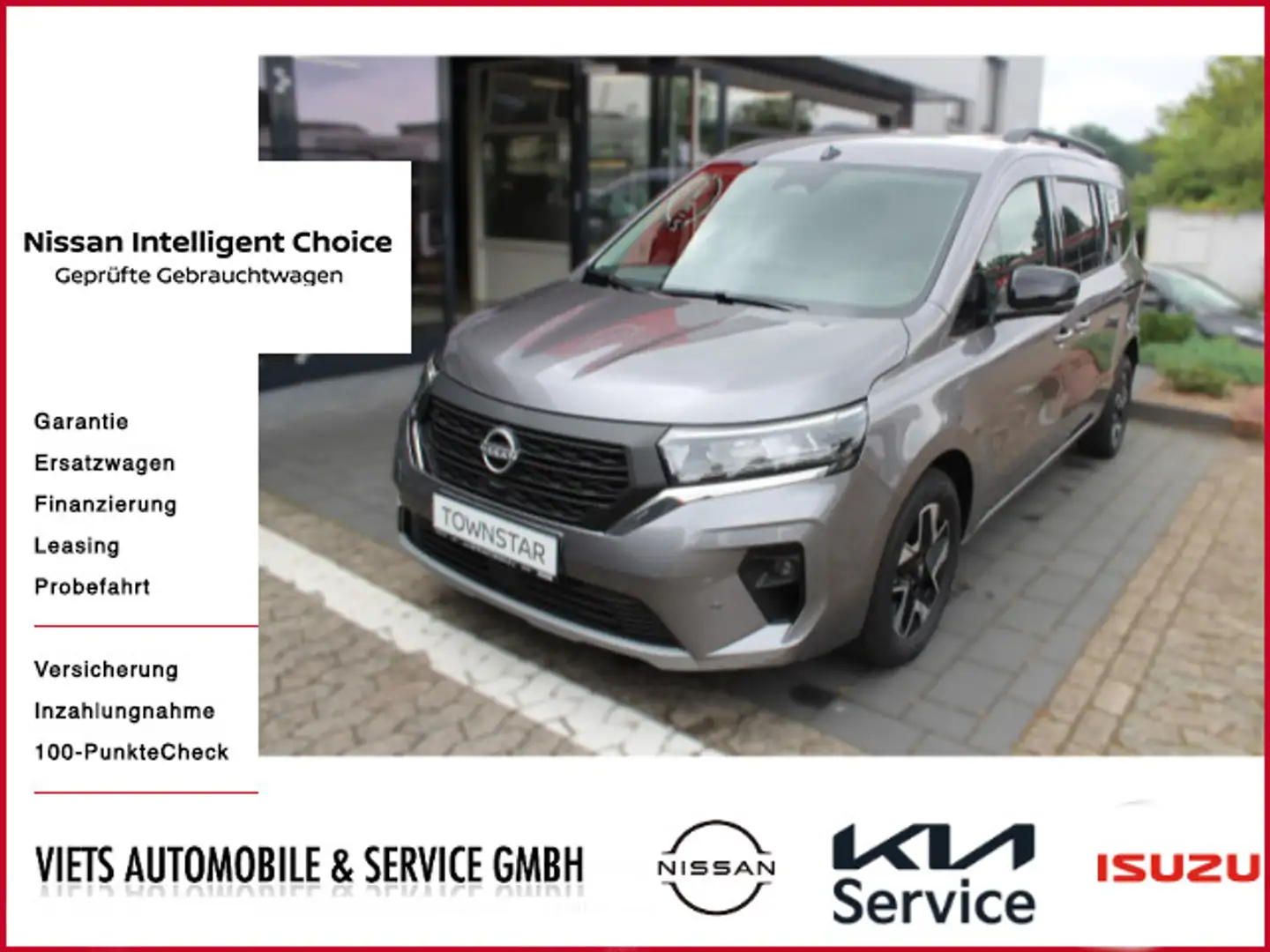 Nissan Townstar Kombi L2 1.3 DIG-T 130 Tekna Automatik Grigio - 1