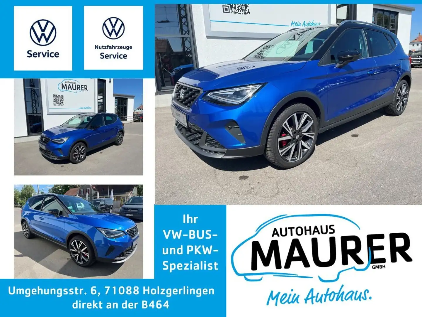 SEAT Arona 1,5 TSI DSG FR LED Dinamica Kamera Navi Blau - 1