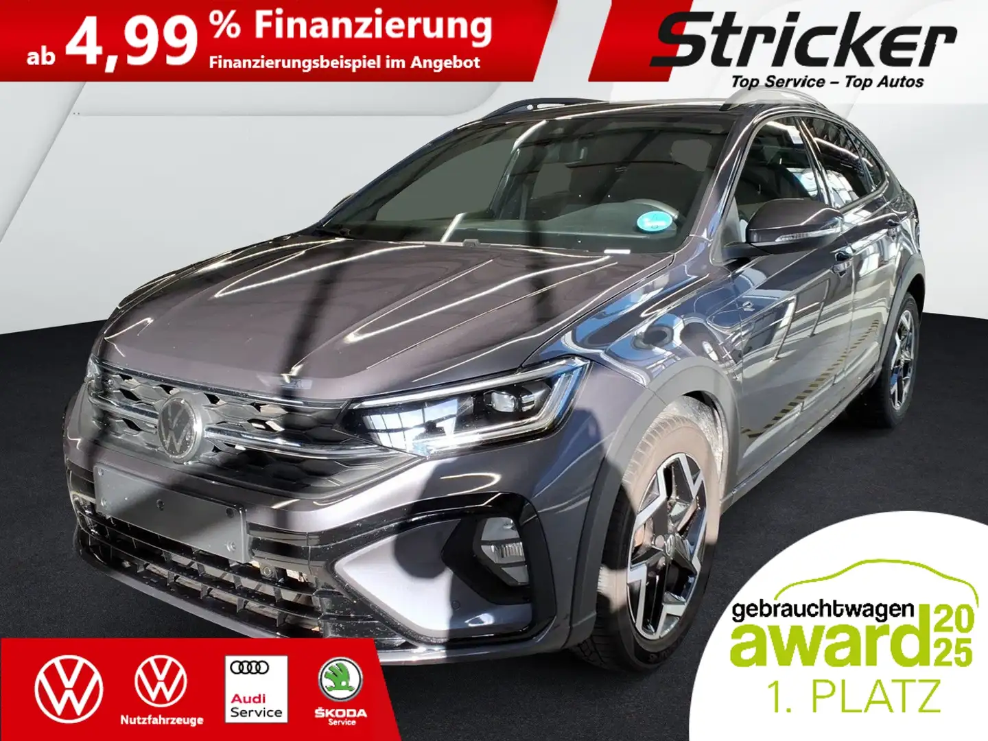 Volkswagen Taigo R-Line 1.5TSI DSG 229,-ohne Anzahlung Navi AHK Ka Grau - 2