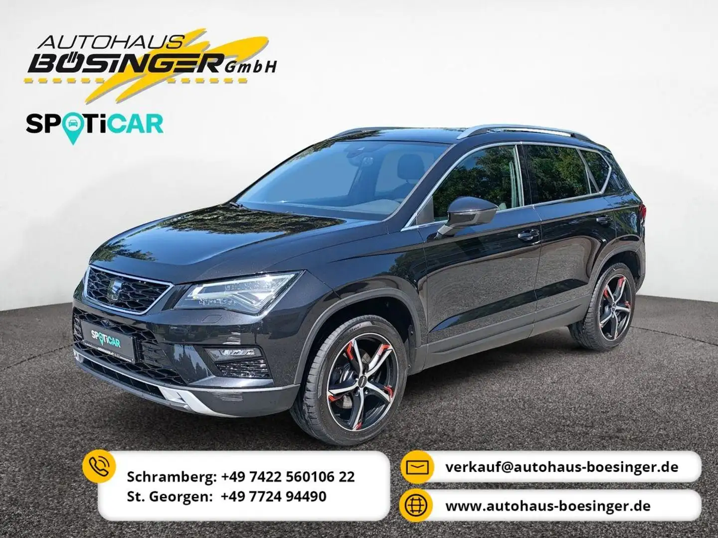 SEAT Ateca Xcellence 4Drive 2.0TDI DSG Navi/AHK/ TOP Noir - 1